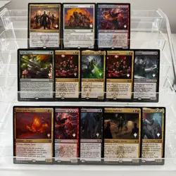 COLLECTION OF MTG STAMPED PROMO FOILS AS PICTURED MAGIC THE GATHERING - Image 1