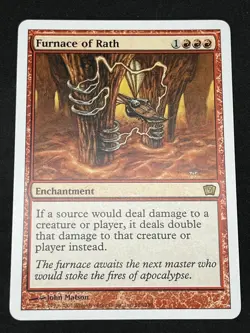 Magic the Gathering MTG Furnace of Rath Red Core Set 9th Edition Rare - Image 1