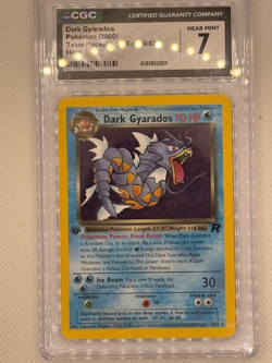 2000 POKEMON ROCKET VINTAGE DARK GYARADOS 1ST EDITION HOLO PSA 7 NM - Image 1