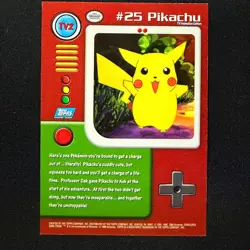 topps Pokemon TV Animation Edition Series 1 Rainbow Foil TV2 Pikachu Blue Logo - Image 2