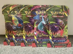 Pokemon TCG Sleeved Phantasmal Flames Booster Pack (Lot Of 5) - Image 1