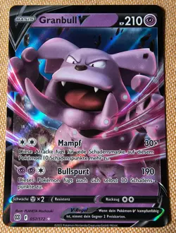 Pokemon TTCG Granbull V 057/172 Strahlende Sterne Near Mint Deutsch Holo - Image 1