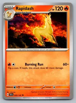 Pokemon TCG SV07: Stellar Crown Rapidash 020/142 - Image 1