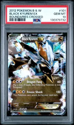 PSA 10 Gem 2012 POKEMON Black & White BOUNDARIES CROSSED #101 BLACK KYUREM EX - Image 1