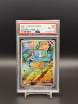 2023 POKEMON SVI EN-SCARLET & VIOLET ILLUSTRATION RARE #211 RALTS PSA 8 - Image 1