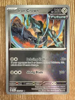 Iron Crown 132/191 Pokemon Scarlet Violet Surging Sparks Reverse Holo NM - Image 1
