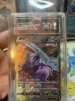 Pokemon Sword & Shield Galarian Slowking V Chilling Reign Alt Art TAG 9 Mint - Image 3