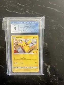 2021 Pokemon McDonald's Collection Pikachu #25/25 CGC 9 Mint Sub Graded - Image 1