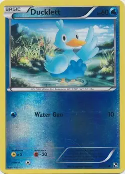 1x Ducklett - 36/114 - Common - Reverse Holo Moderately Played Pokemon BW - Blac - Image 1