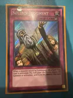Solemn Judgment LCJW-EN182 Yu-Gi-Oh Legendary Collection 4: Joey's World-1st... - Image 1