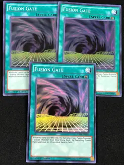YUGIOH FUSION GATE FUEN-EN050 1ST SUPER X3 (NM) - Image 1