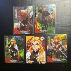 Rengoku flame hashira demon slayer card lot - Image 1
