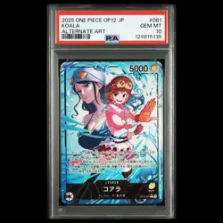 PSA 10 Koala Leader Alternate Art OP12-081 2025 ONE PIECE Card Japanese - Image 1