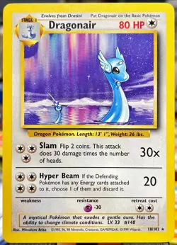 NM 🔥 Pokemon Card - Dragonair Base Set 18/102 Rare - Image 1