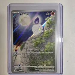 Pokemon TCG SV White Flare Litwick Illustration Rare Card #101/86 - Image 1