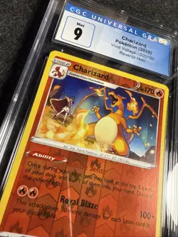 2020 Charizard Vivid Voltage Reverse Holo 025/185 Pokemon Card CGC 9 Mint - Image 3