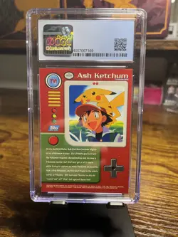 CGC 9 Ash Ketchum #TV1 1999 Vintage Topps Pokemon Card- SERIES 1-FIRST PRINT! - Image 2