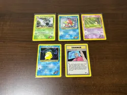 Pokemon Gym Challenge Card Lot Unlimited Non-Holo 5 Cards WOTC Vintage - Image 2