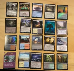 Magic The Gathering Lot Of 20 NM LAND Cards Including RARES - Image 1