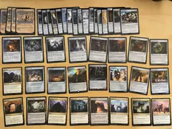 Magic The Gathering Lot Of 45 Battle For Baldur’s Gate ARTIFACT and LAND Cards - Image 1