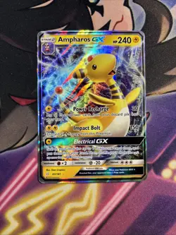 Ampharos GX - 43/181 - Pokemon Team Up Sun & Moon Ultra Rare Card NM - Image 1