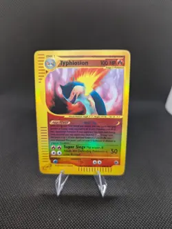 Pokemon TCG Typhlosion Expedition Base Set Reverse Holo Card 28/165 - Image 1
