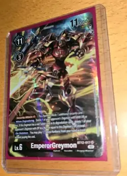 Digimon Card Game TCG CCG EmperorGreymon BT12-017 SR Alt Art Across Time - Image 1