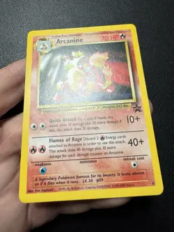 Arcanine #6 1999 Black Star Promo Pokemon Card TCG LP-MP - Image 3