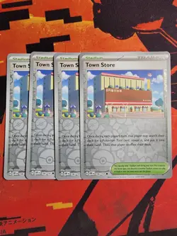 4x Town Store 196/197 Obsidian Flames Playset Reverse Holo NM Pokemon Card - Image 1