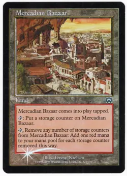 Mercadian Bazaar 1999 Mercadian Masques FOIL Colorless Uncommon Land MTG NM AZ3 - Image 1