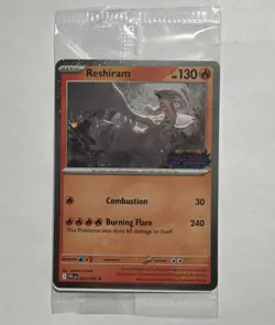 Pokemon Reshiram Stamped Cosmos Holo Promo 2025 Phantasmal Flames SEALED - Image 1