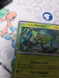 Pokemon - 3x Cosmos Holo Teal Mask Ogerpon 024/167 NM/M SWIRLS - Image 4