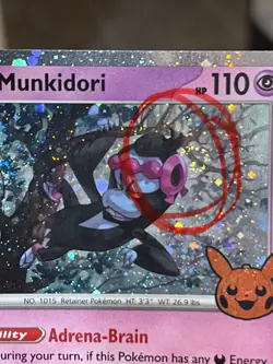 POKEMON MUNKIDORI 095/167 UNCOMMON COSMOS HOLO 2 SWIRLS TRICK OR TRADE PROMO NM - Image 4