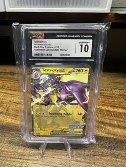 Pokemon Black Star Promo Toxtricity EX 2023-24 Illustration Contest #215 CGC 10 - Image 1