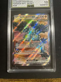 Pokemon TCG FA/Sandy Shocks EX #228 Paradox Rift AGS-Gem Mint 10 - Image 3