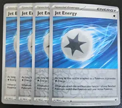 Jet Energy 190/193 Sv02 Paldea Evolved Reverse Holo Playset X4 Pokemon TCG - Image 1
