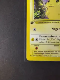 1999 Pokemon Pikachu #58 WOTC 1st Edition Base Set German Never Been Played - Image 5