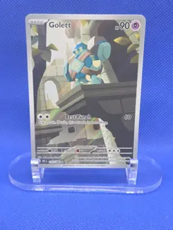 Pokemon Scarlet & Violet Black Bolt Golett 122/086 Illustration Rare NM - Image 1