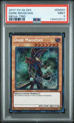 Dark Magician EN001 2017 Yu-Gi-Oh! Mega-Tins PSA 9 - Image 1