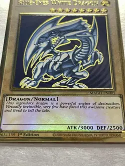 Blue-Eyes White Dragon | MAGO-EN001 | Premium Gold Rare | LP | 1st Ed | YuGiOh! - Image 3