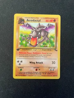 Aerodactyl 16/62 1st Edition Fossil - Non Holo Rare - WOTC Pokemon Card - LP - Image 1