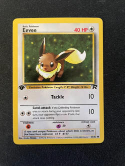 Eevee - 55/82 - 1st Edition Team Rocket - Pokemon Card - LP - Image 1