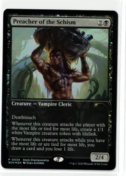 MTG Preacher of the Schism Foil Store Championship promo - Image 1