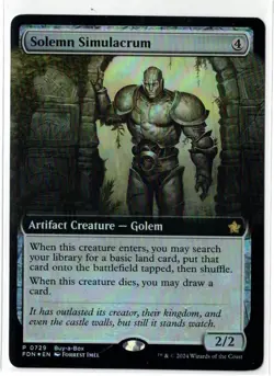 MTG Solemn Simulacrum Extended Art Buy-A-Box Foundations Promos Foil - Image 1