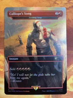 MTG Foil Borderless Calliope's Song - Seething Song SLD: God of War: Greek!! - Image 1