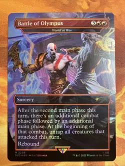 MTG Foil Borderless Battle of Olympus - World at War SLD: God of War: Greek!! - Image 1