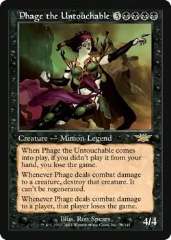 MTG RARE Phage the Untouchable #78 (NM) Legions LGN - Image 1