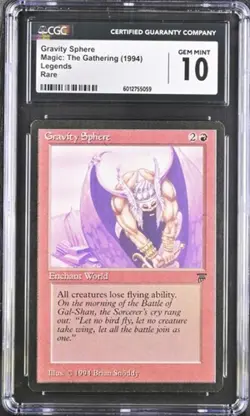 Gravity Sphere, just graded. Legends mtg. CGC 10 Gem Mint! 2 Avl - Image 4