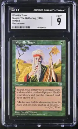 Worldly Tutor, Mirage mtg. CGC 9 Mint! 2 Avl - Image 1