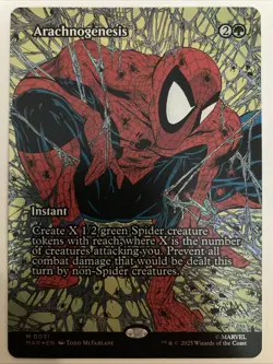 Magic The Gathering Spider-Man Arachnogenesis FOIL BODERLESS MYTHIC 0031 MAR - Image 1